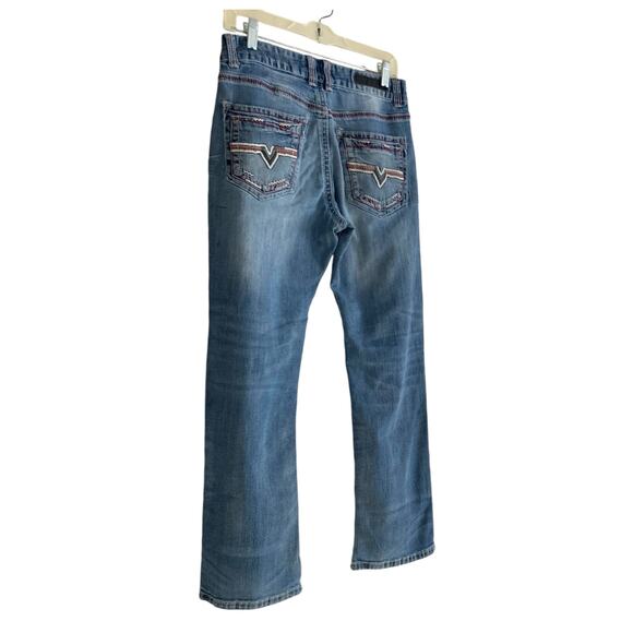 Womens Black Denim Mid Wash Faded Western Cowgirl Low Rise Boot Cut Jeans 30 - Picture 11 of 15